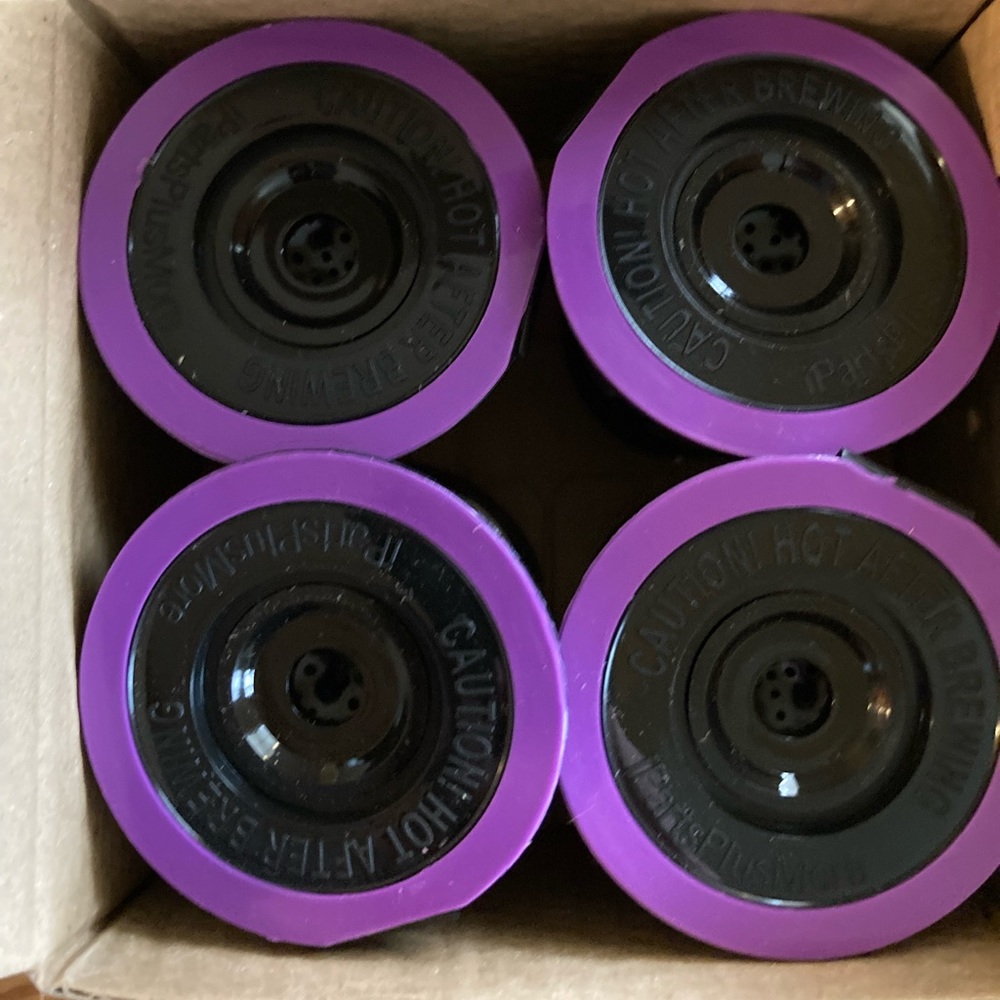 Four refillable K-cups